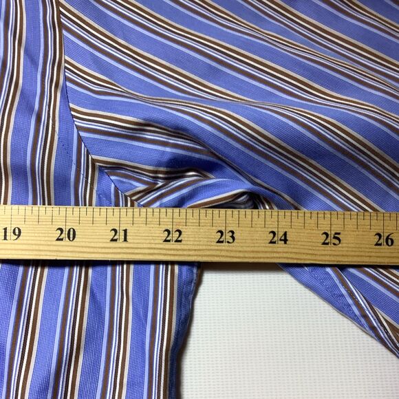 Bugatchi Uomo Men’s  Dress Shirt, Flip Cuff Blue Large - Picture 4 of 9